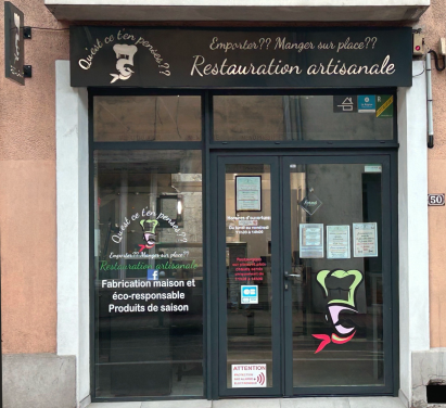 questcetenpenses entrée du restaurant à Entrelacs